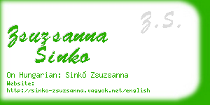 zsuzsanna sinko business card