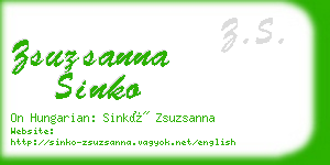 zsuzsanna sinko business card